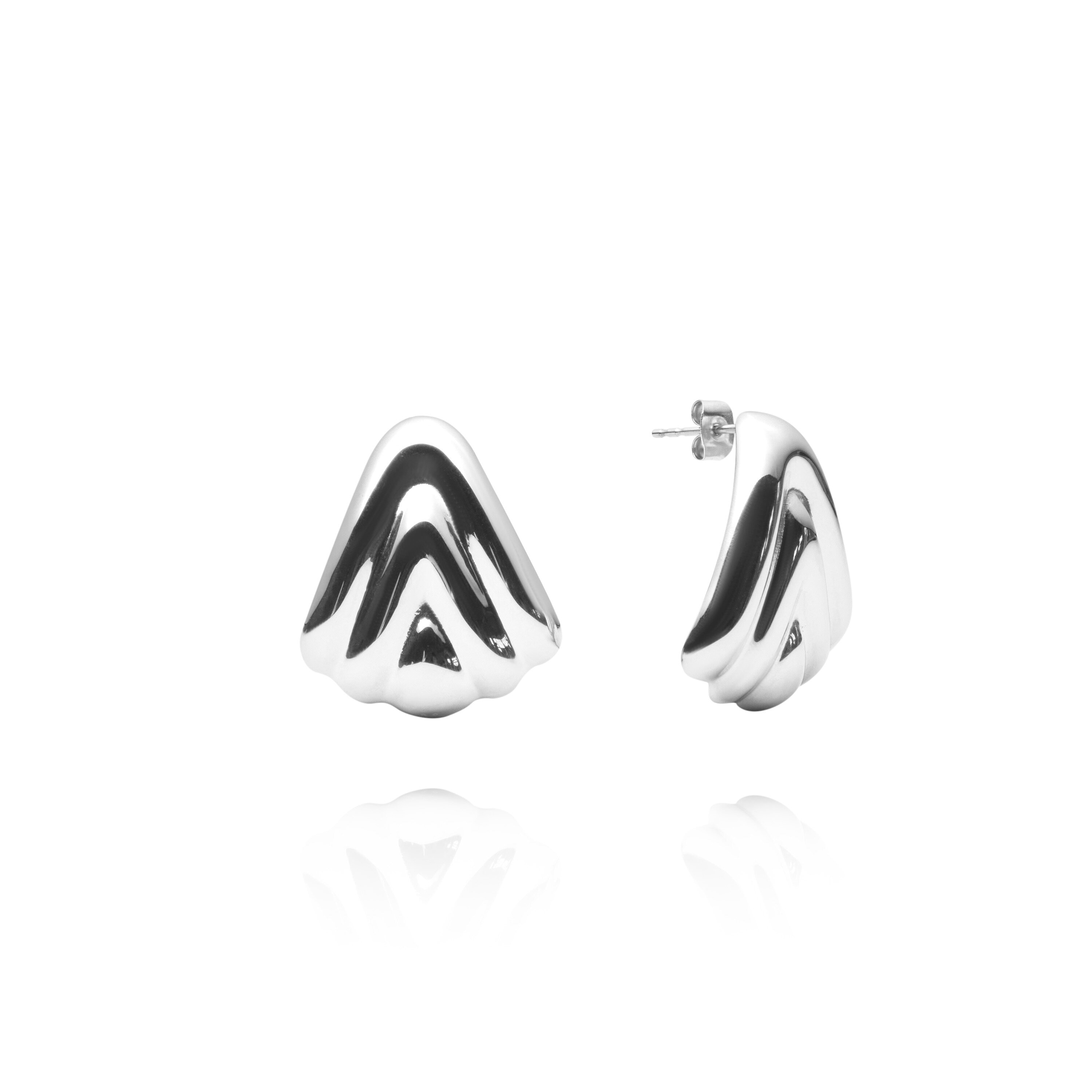 Deco Drop Silver Earrings