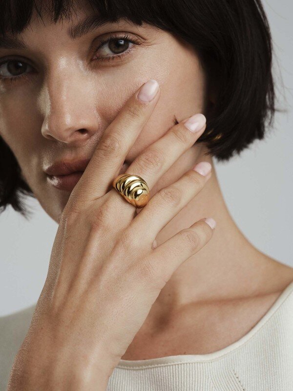 Deco Bold Gold Ring #54