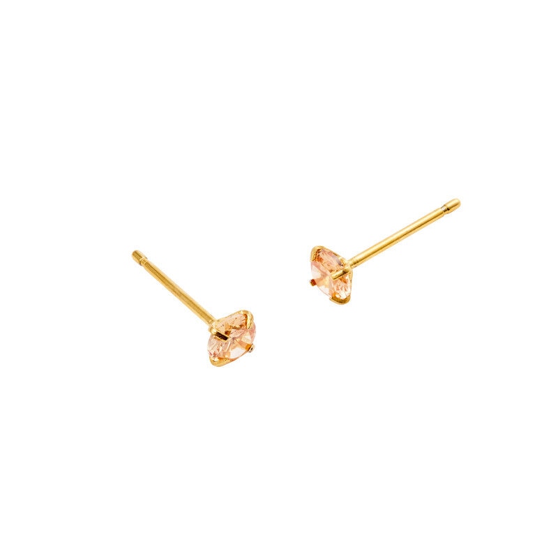 Jolie Gold Medium Stud - Champagne