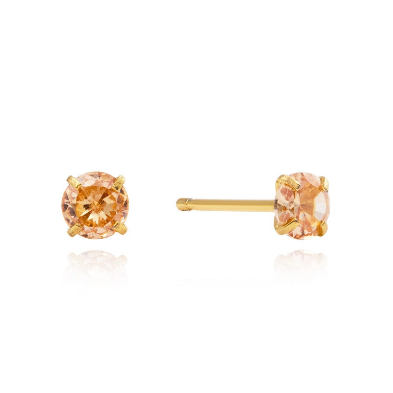 Jolie Gold Medium Stud - Champagne