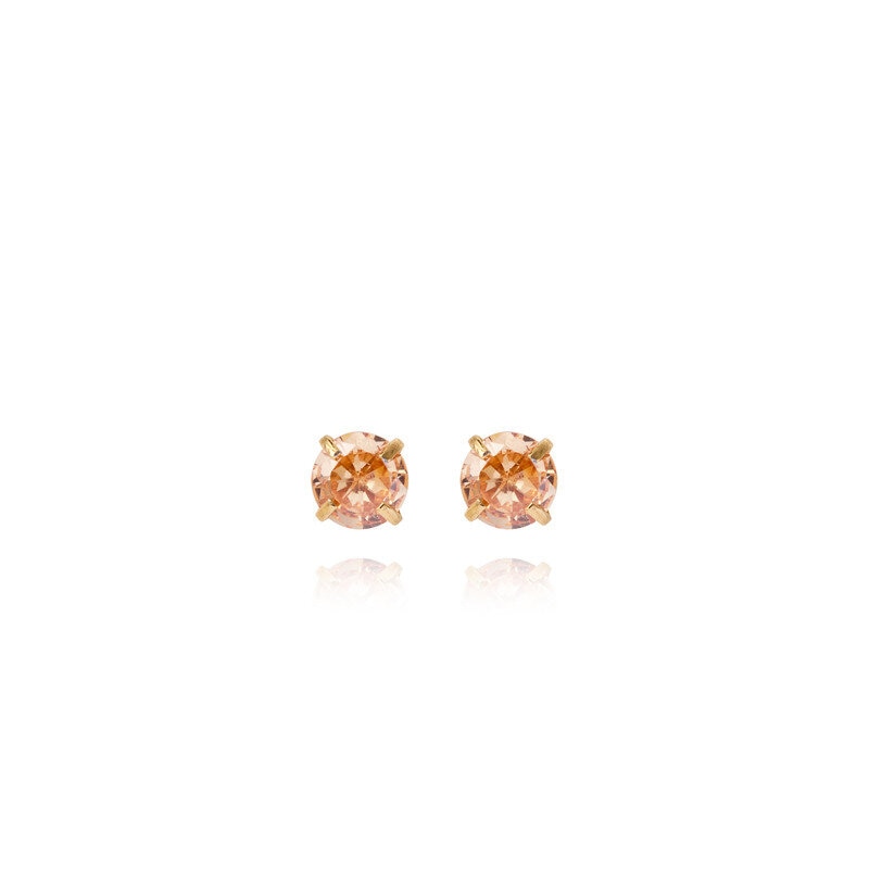 Jolie Gold Medium Stud - Champagne