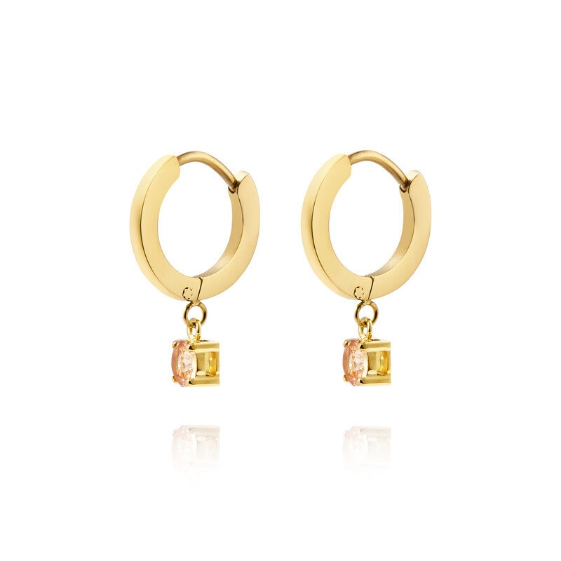 Jolie Gold Hoop - Champagne