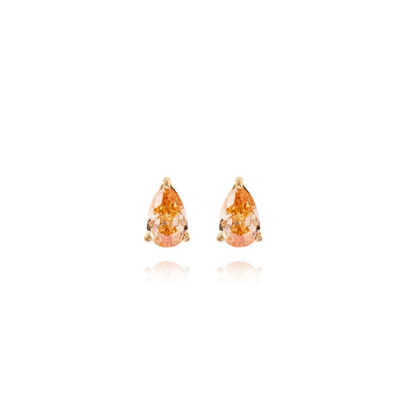 Belle Gold Medium Studs - Champagne