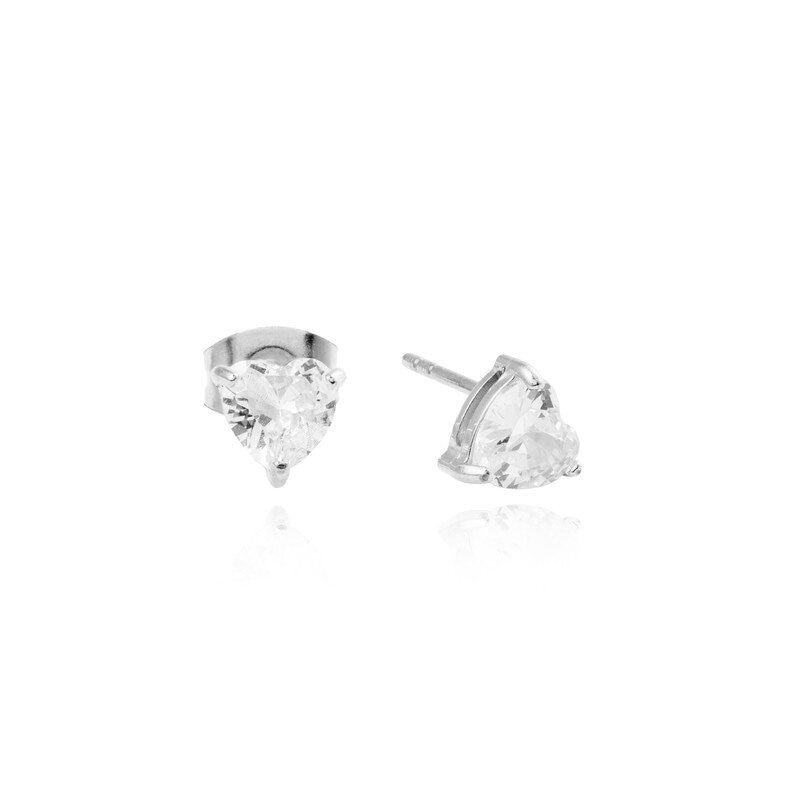 Bonne Silver Studs - white