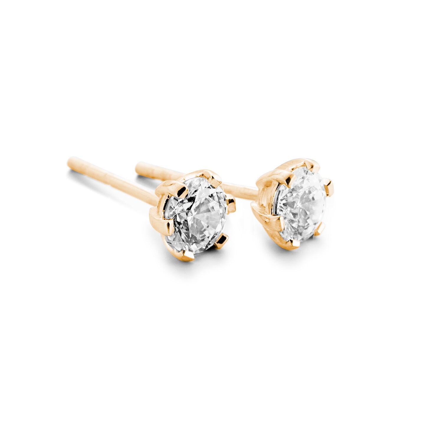 Meja örhängen 18K rödguld 2x0,25 ct