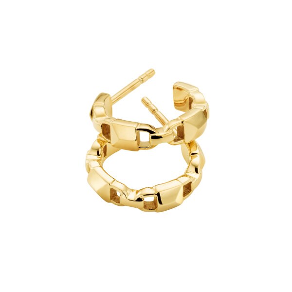 Frozen link hoops gold