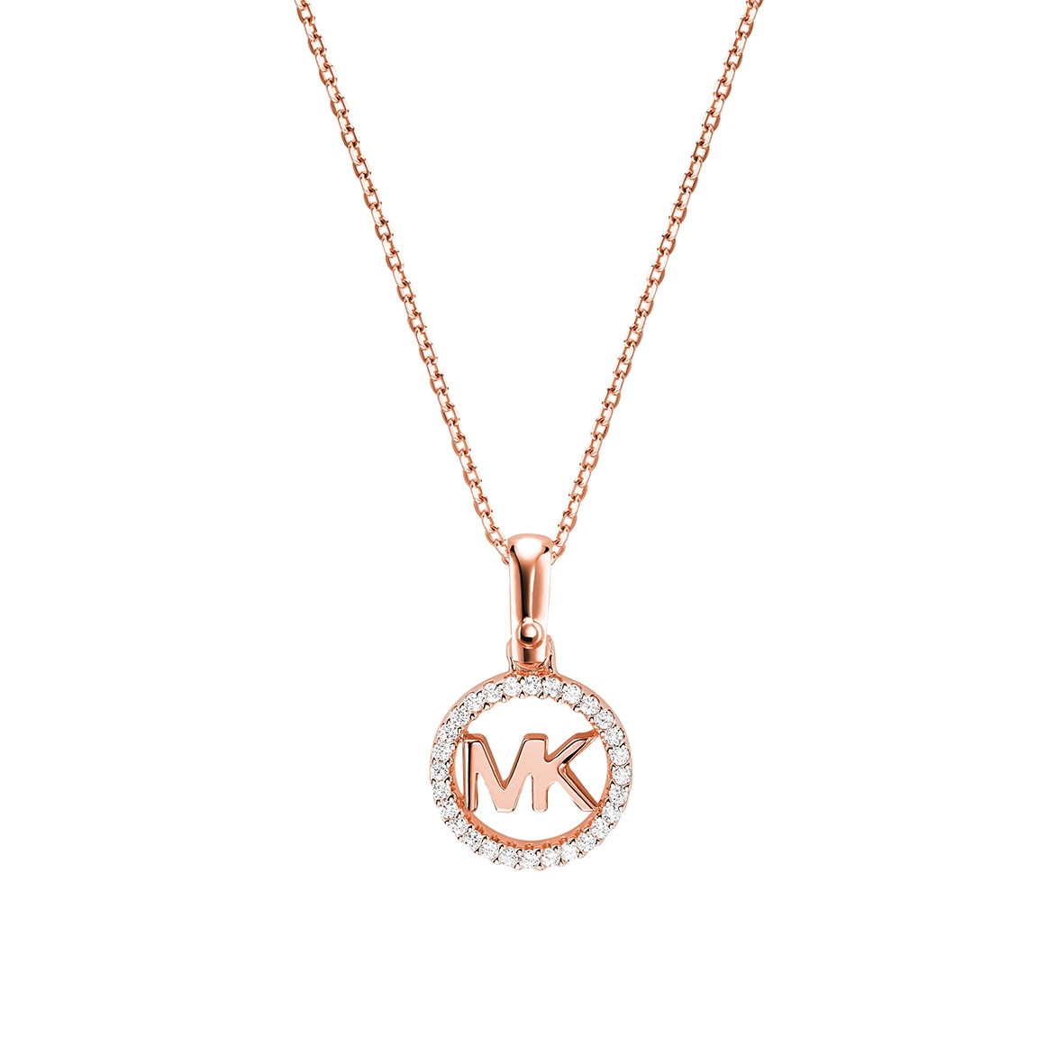 Premium necklace rose/cz