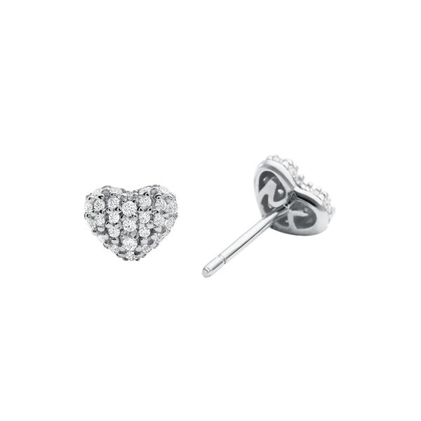 Hearts earrings silver