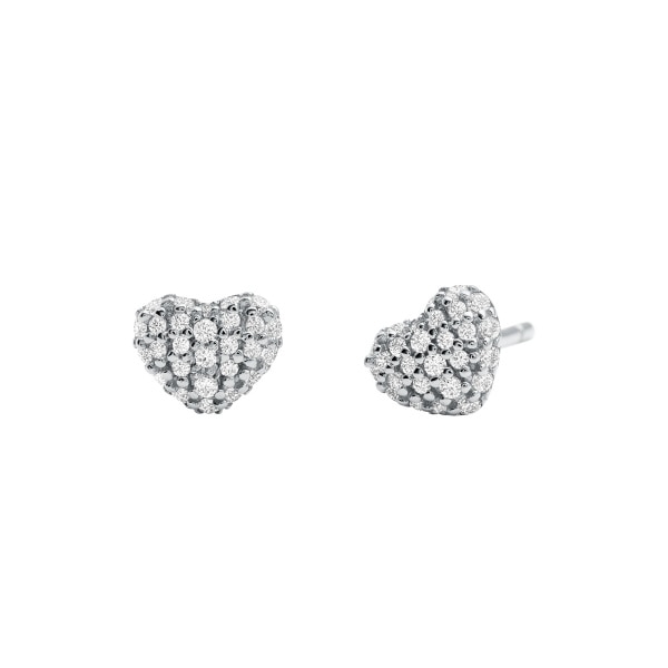 Hearts earrings silver
