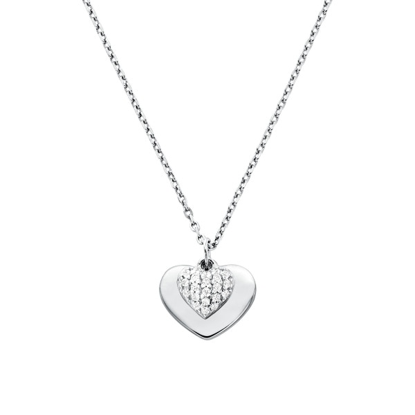 Hearts necklace silver