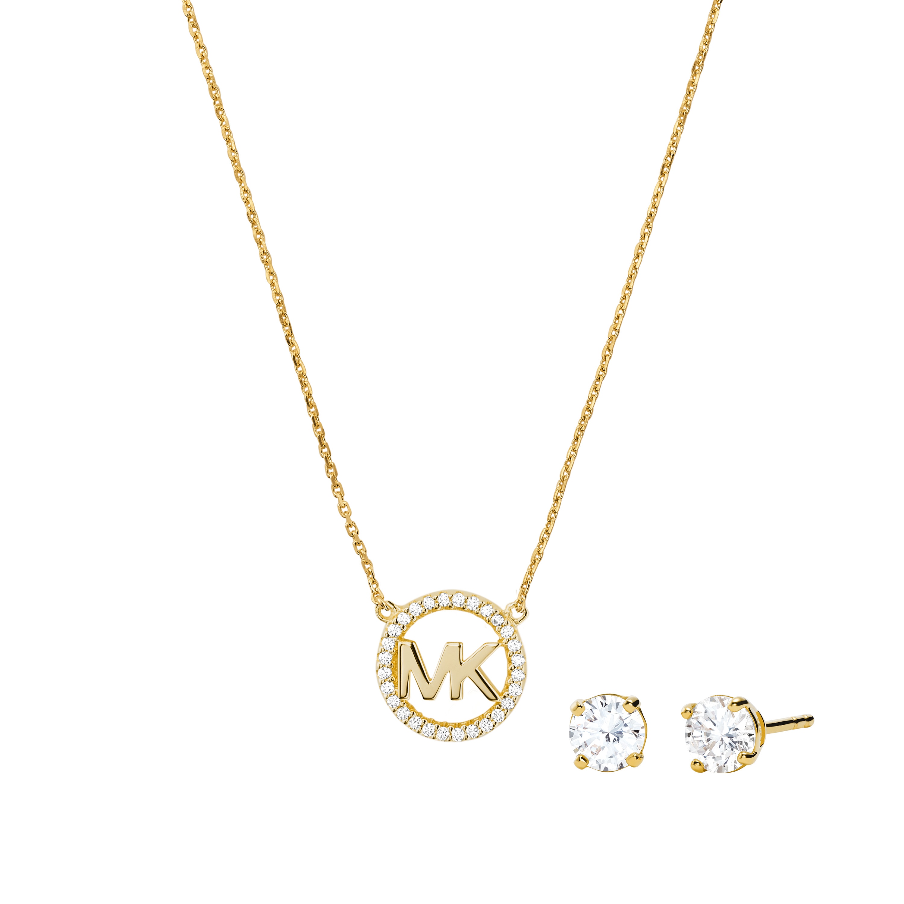 Premium necklace and earrings gold