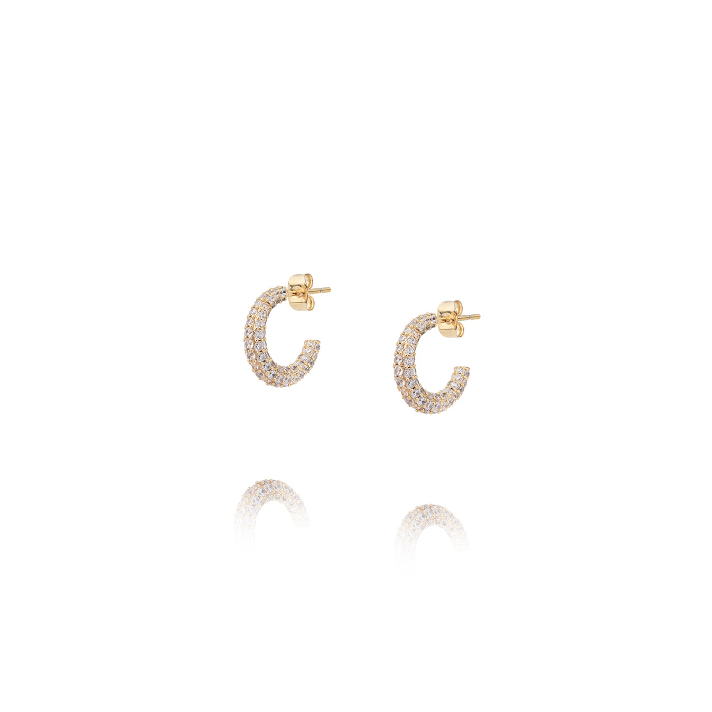 Glasier Earrings Gold/White Small
