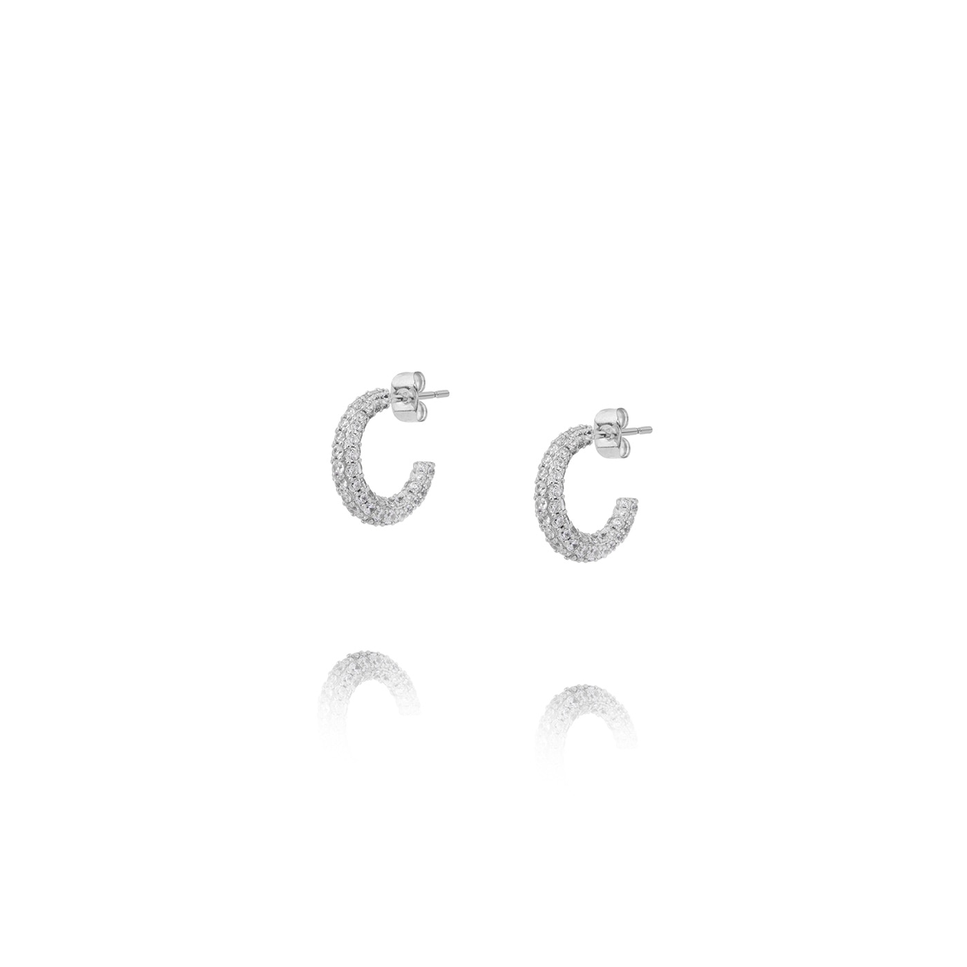 Glasier Earrings Silver/White Small