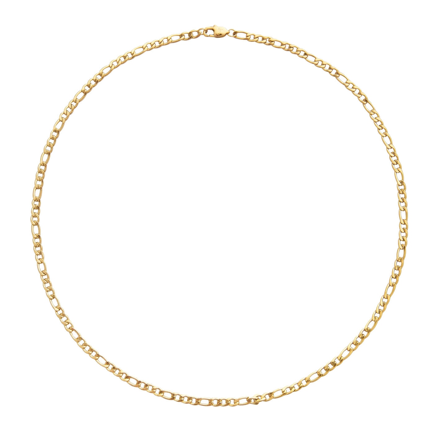 Thin figaro necklace gold
