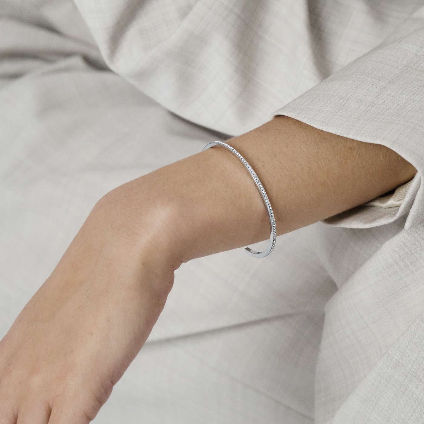Fancy Bangle Silver Small
