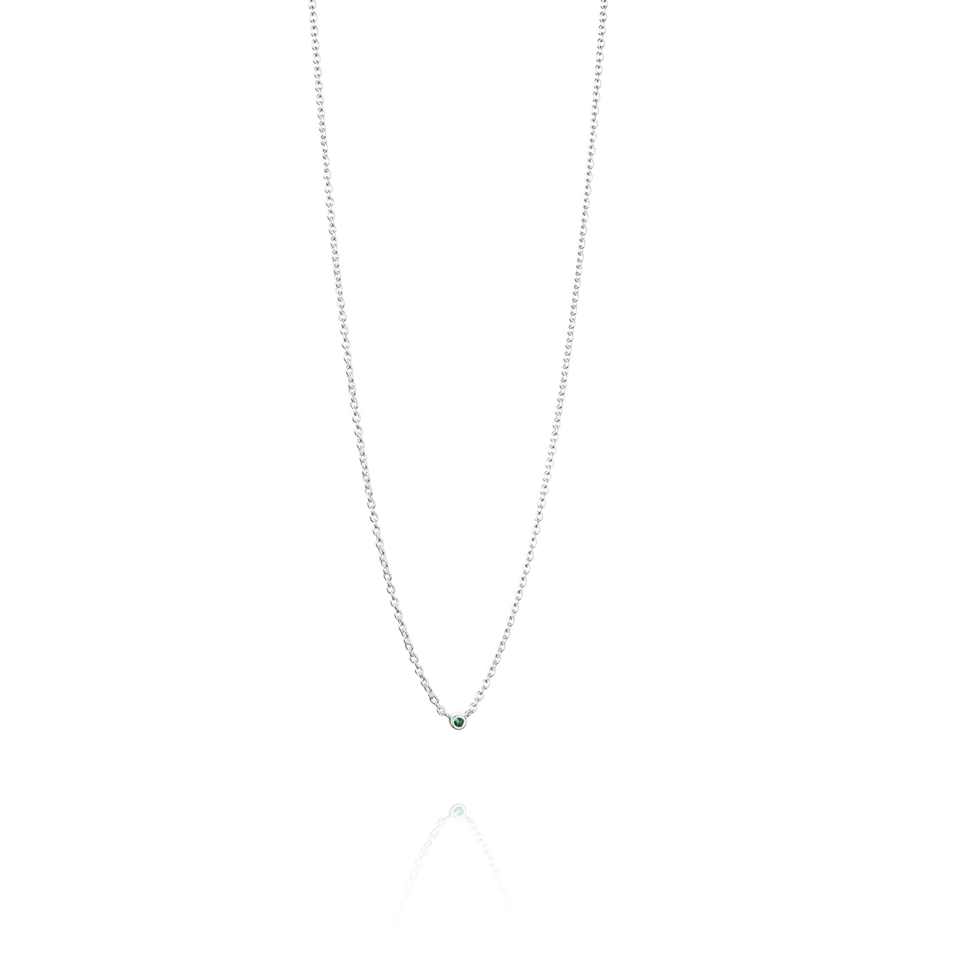 Micro Blink Necklace - Green Emerald