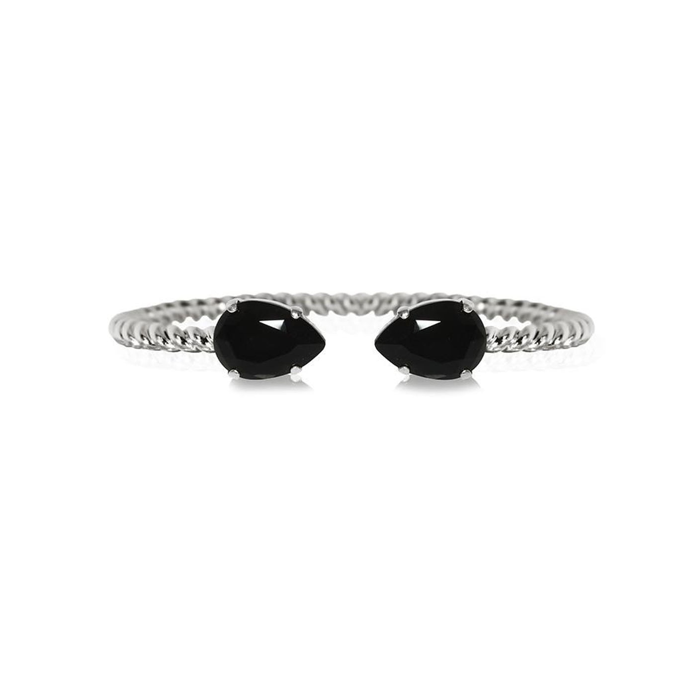 Mini Drop Bracelet Rhodium Jet
