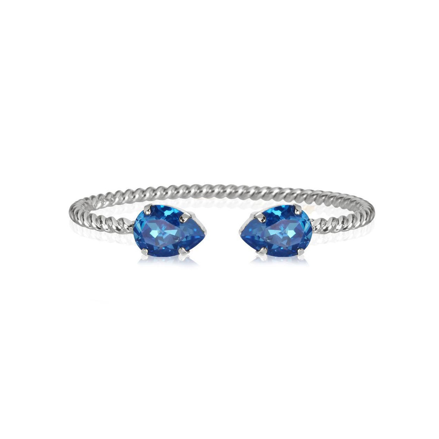 Mini Drop Bracelet Rhodium Royal Blue Delite