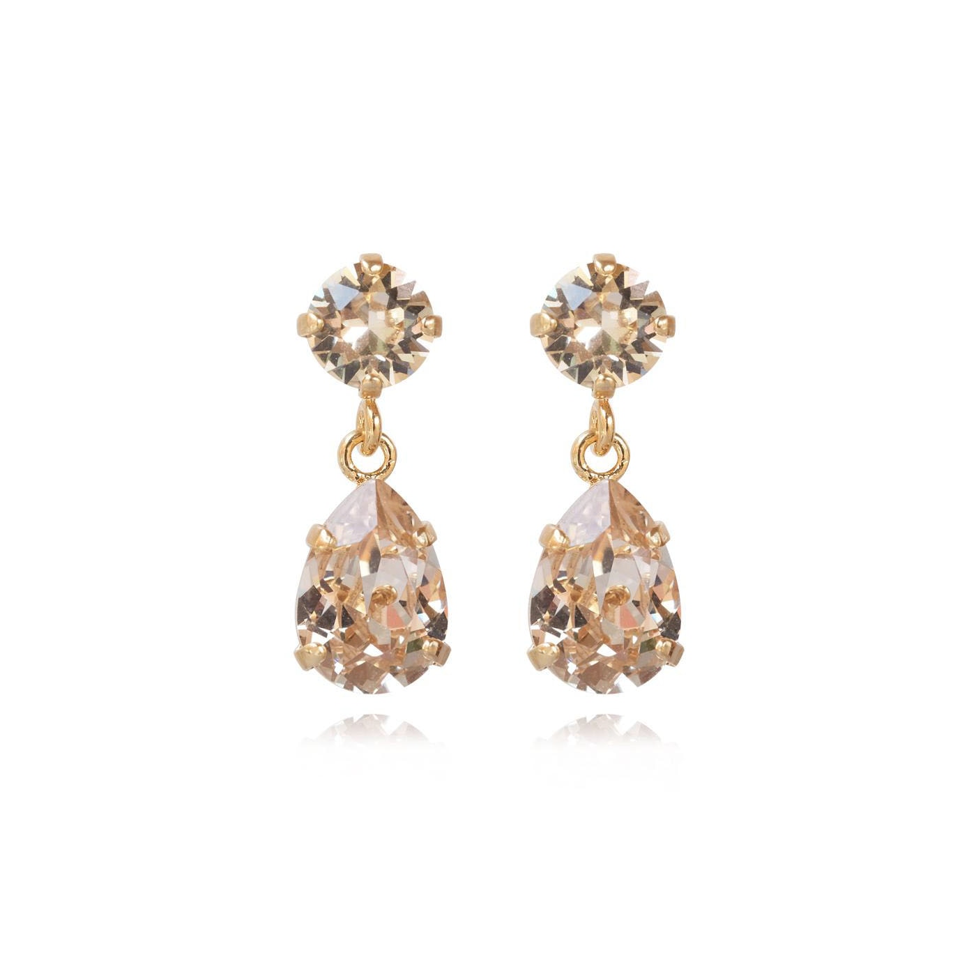 Mini Drop Earrings Gold Silk