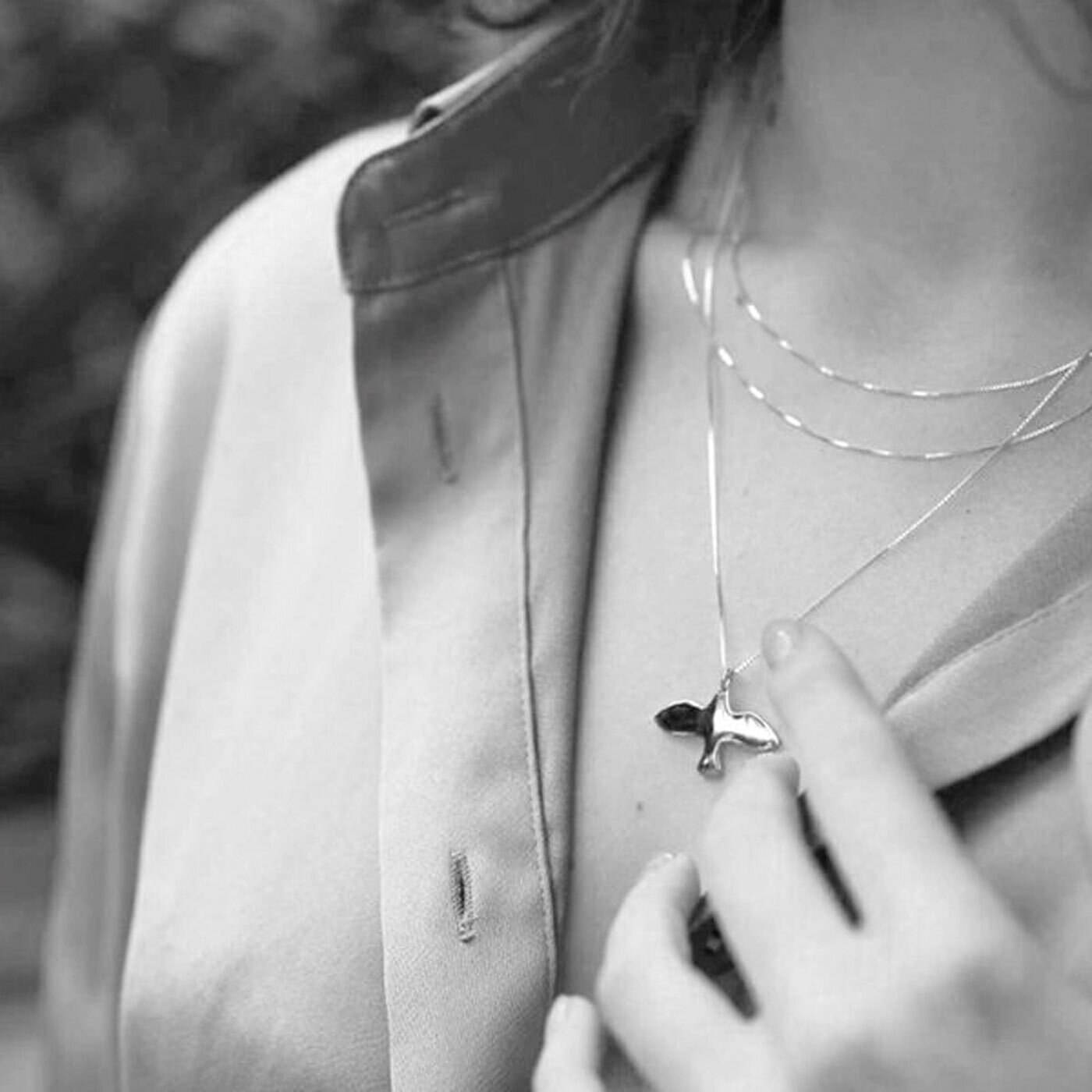 Silver Small Dove necklace