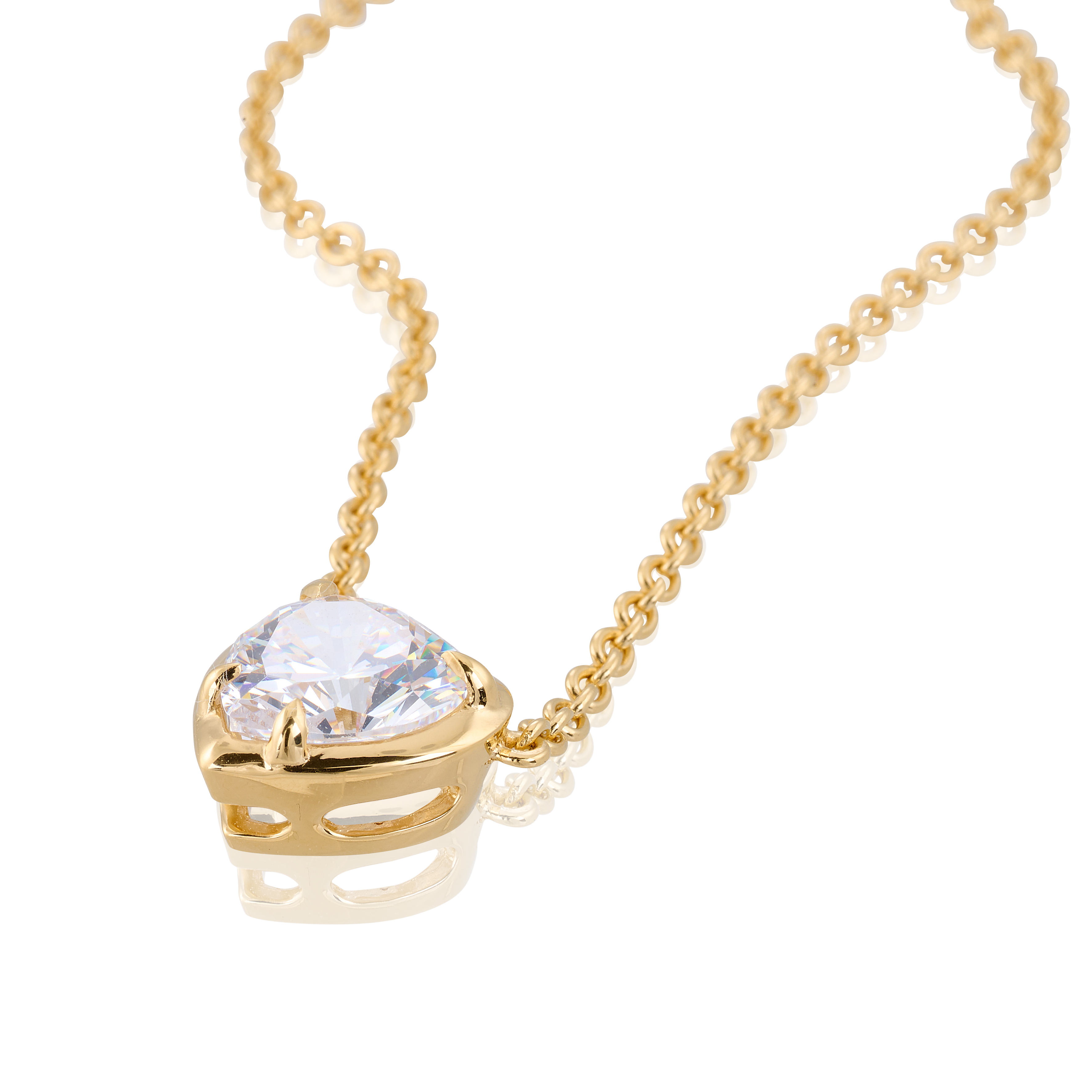 Crazy diamond heart halsband