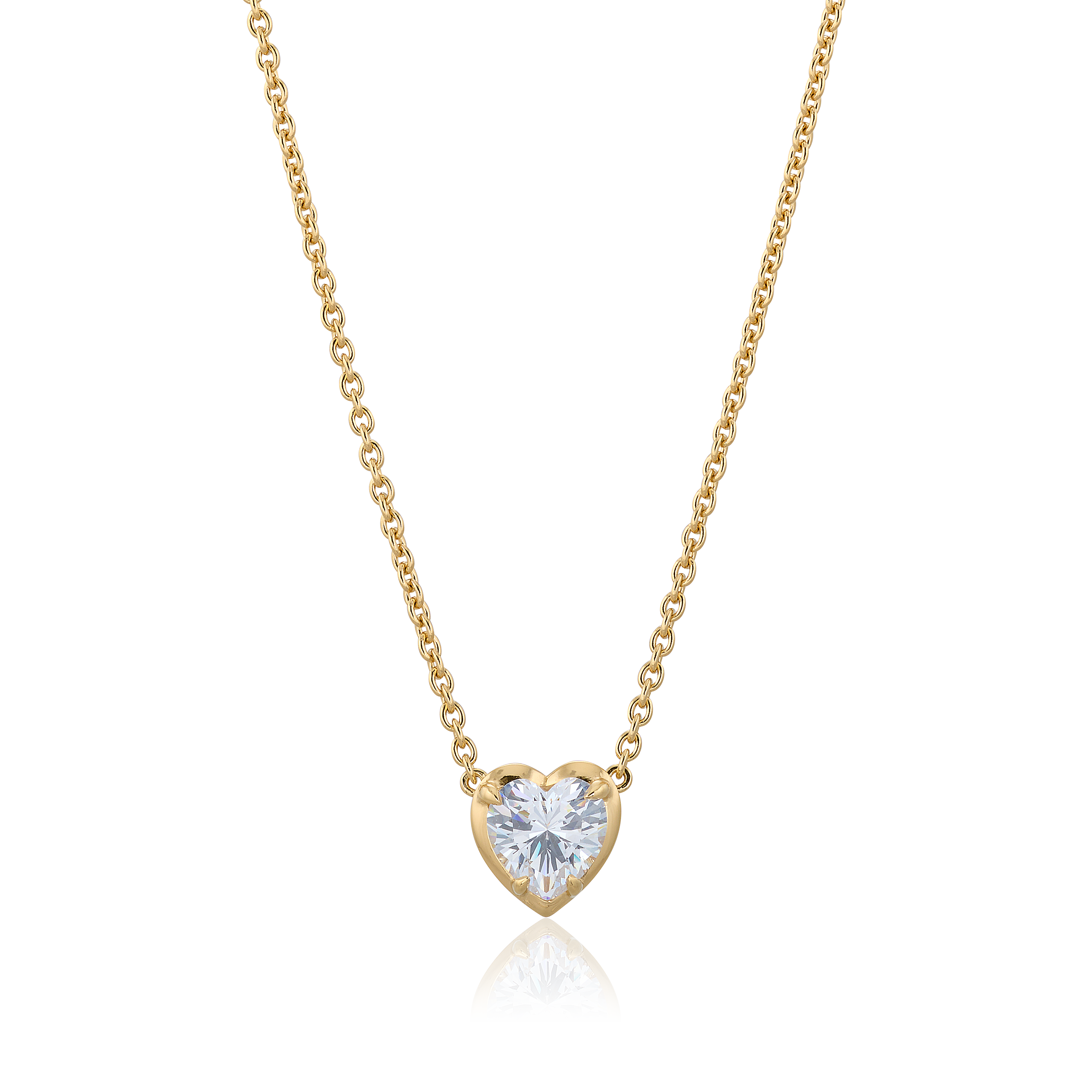 Crazy diamond heart halsband