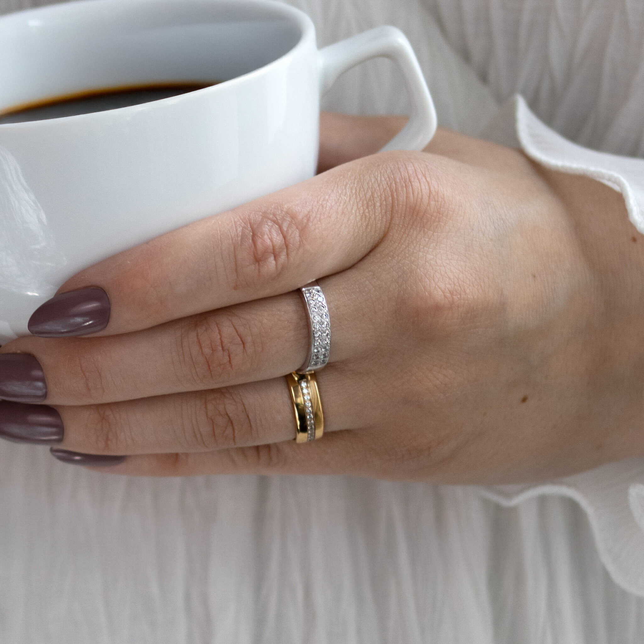 Saga 0,16 ct vitguld