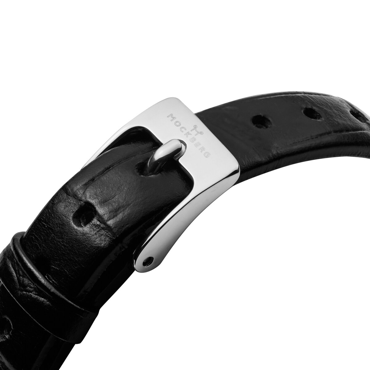 Belle Oval Leather Steel Watch