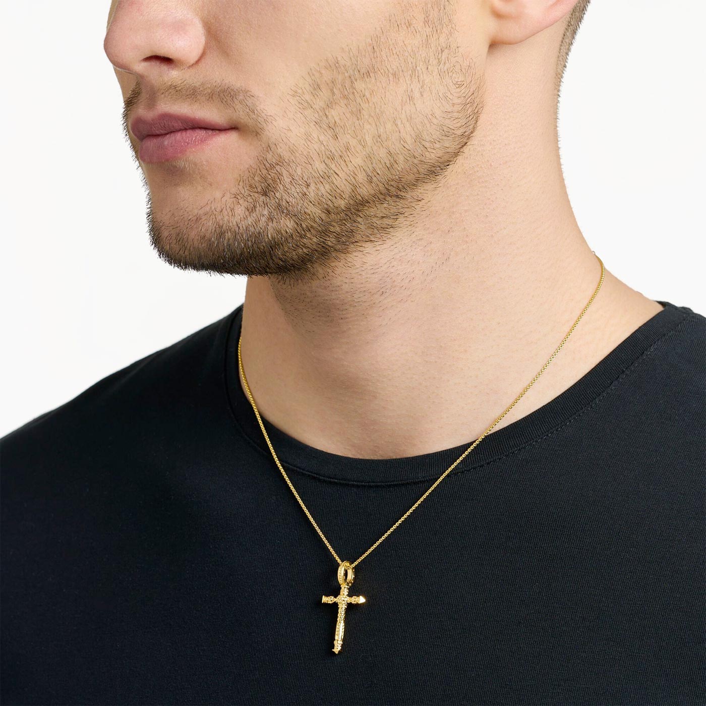 Hängsmycke Kors förgyllt