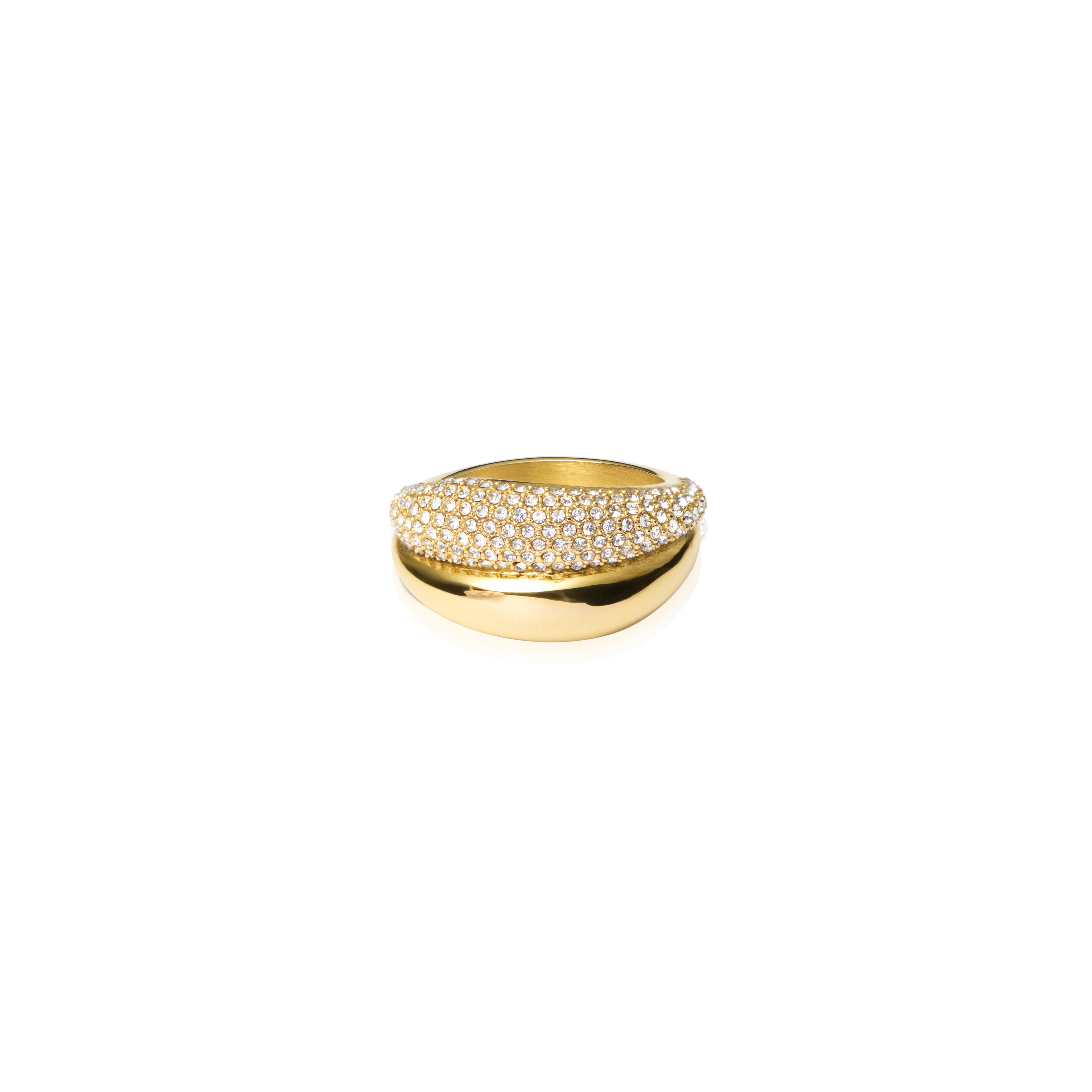 Pavé daring gold ring #56