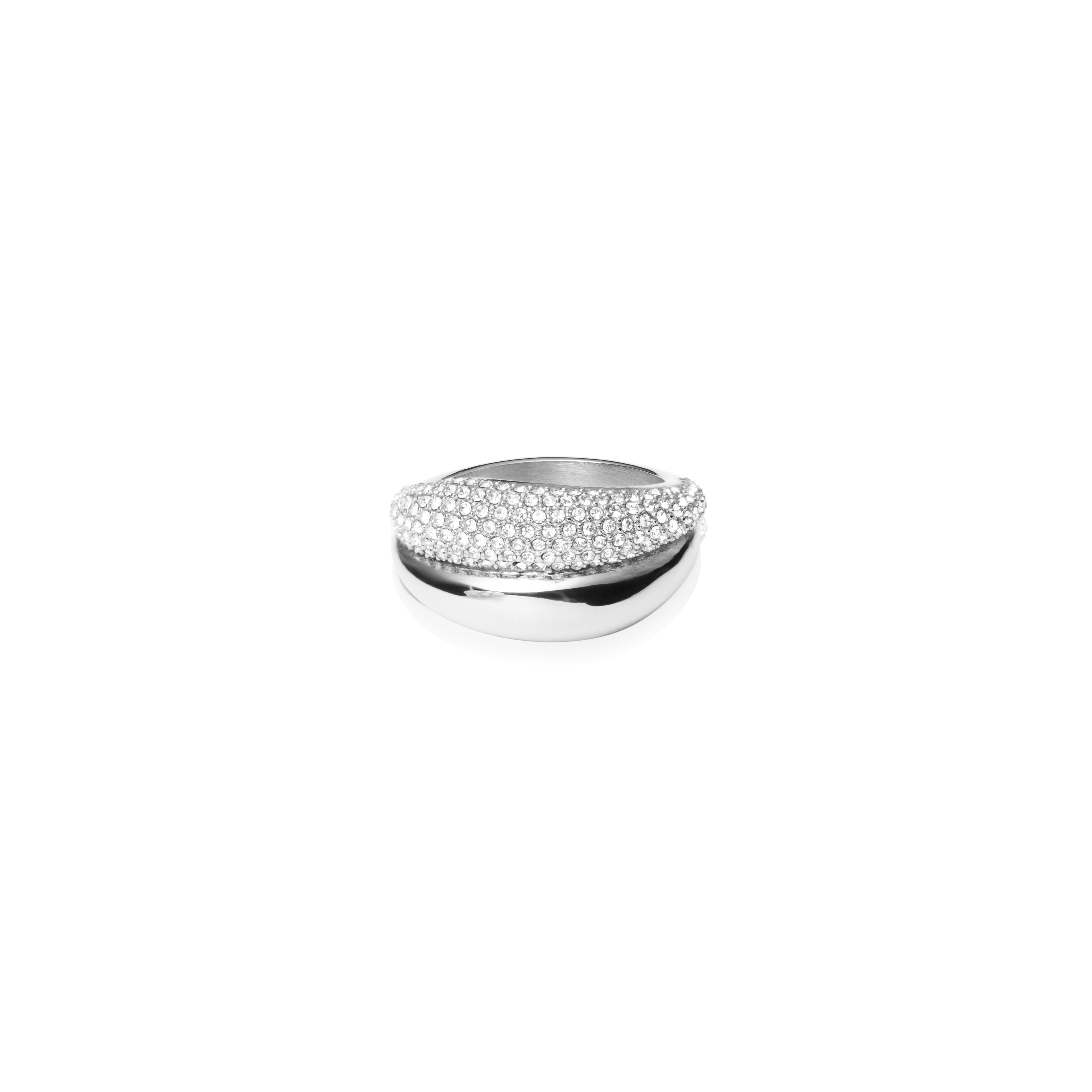 Pavé daring silver ring #56