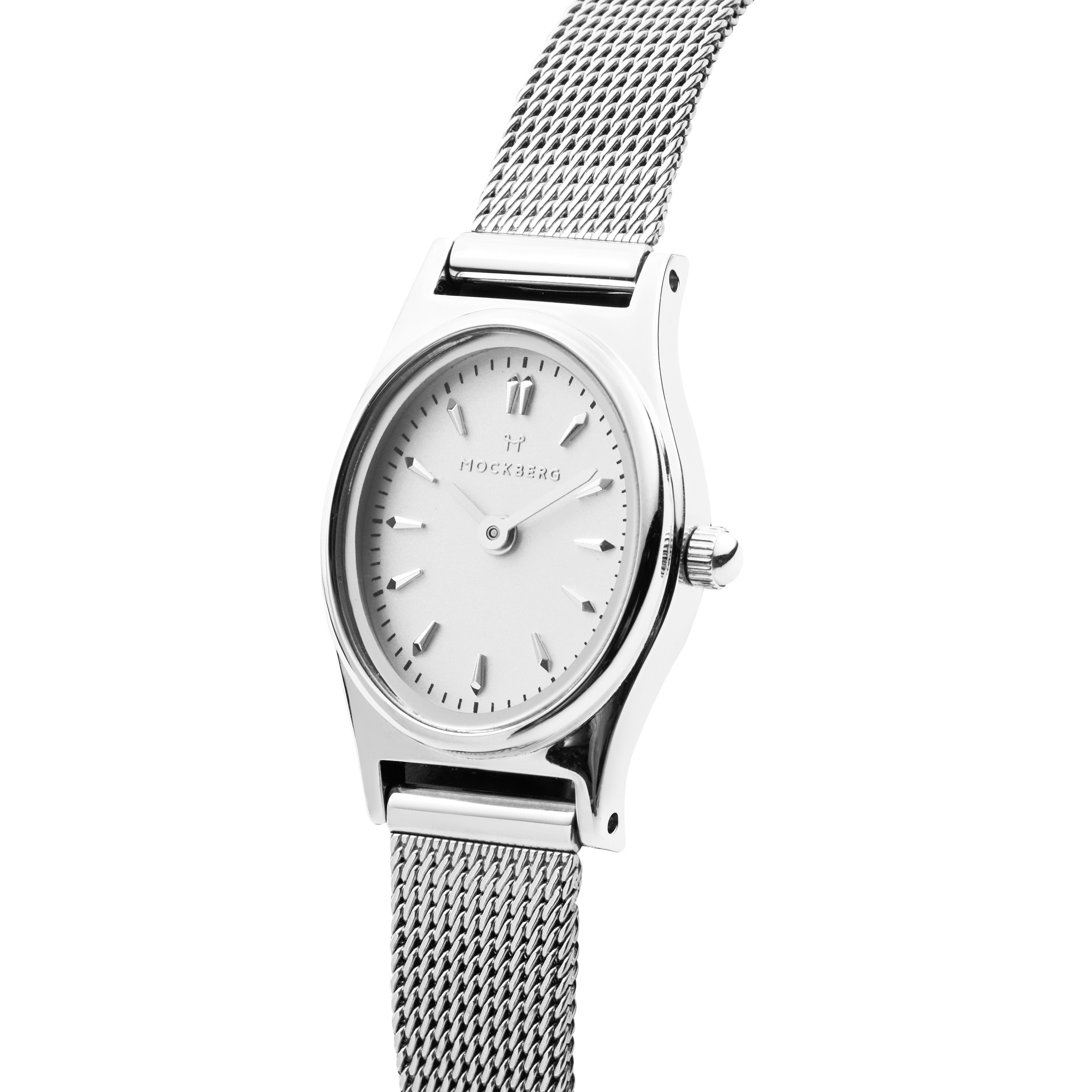 Retro Mesh Silver Watch
