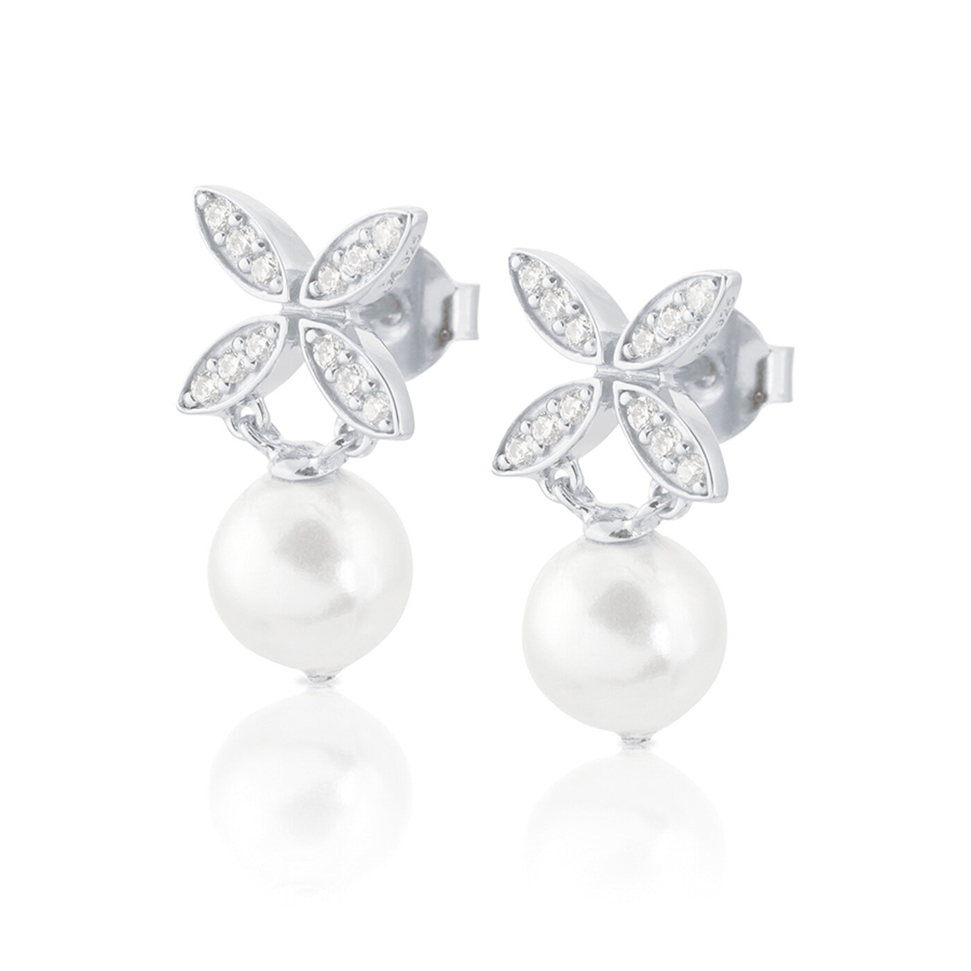 Ellipse mini pearl örhängen