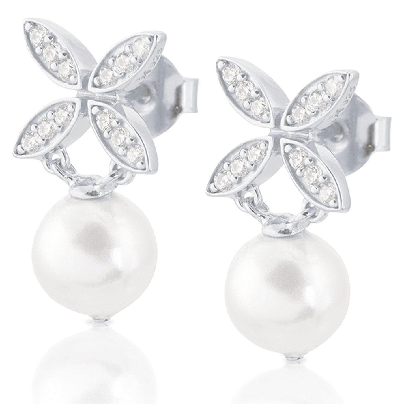 Ellipse mini pearl örhängen