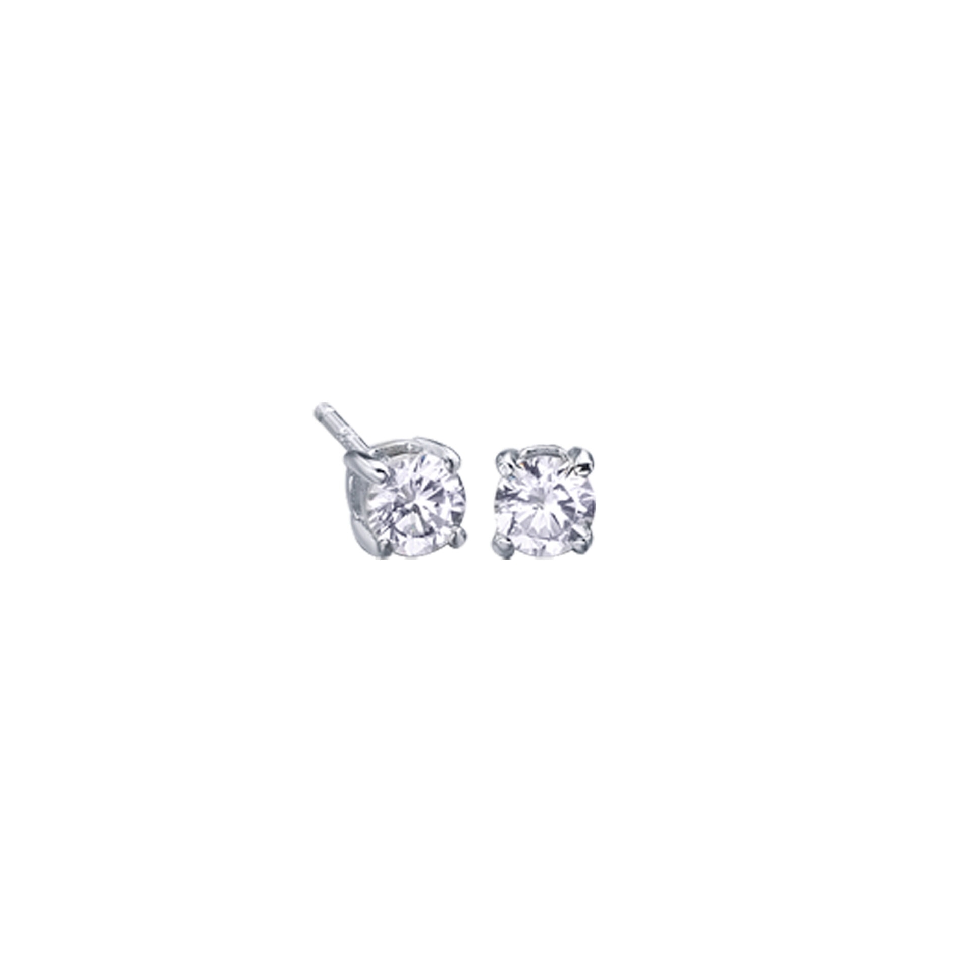 Zircons earrings 6mm