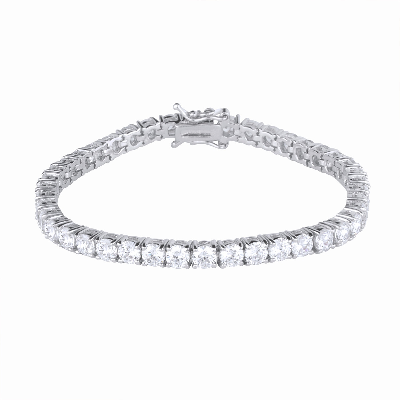 Platinum zirconia bracelet 