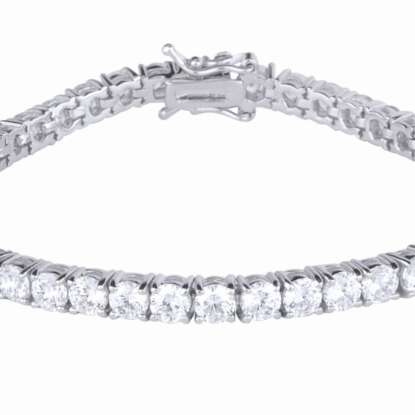 Platinum zirconia bracelet 