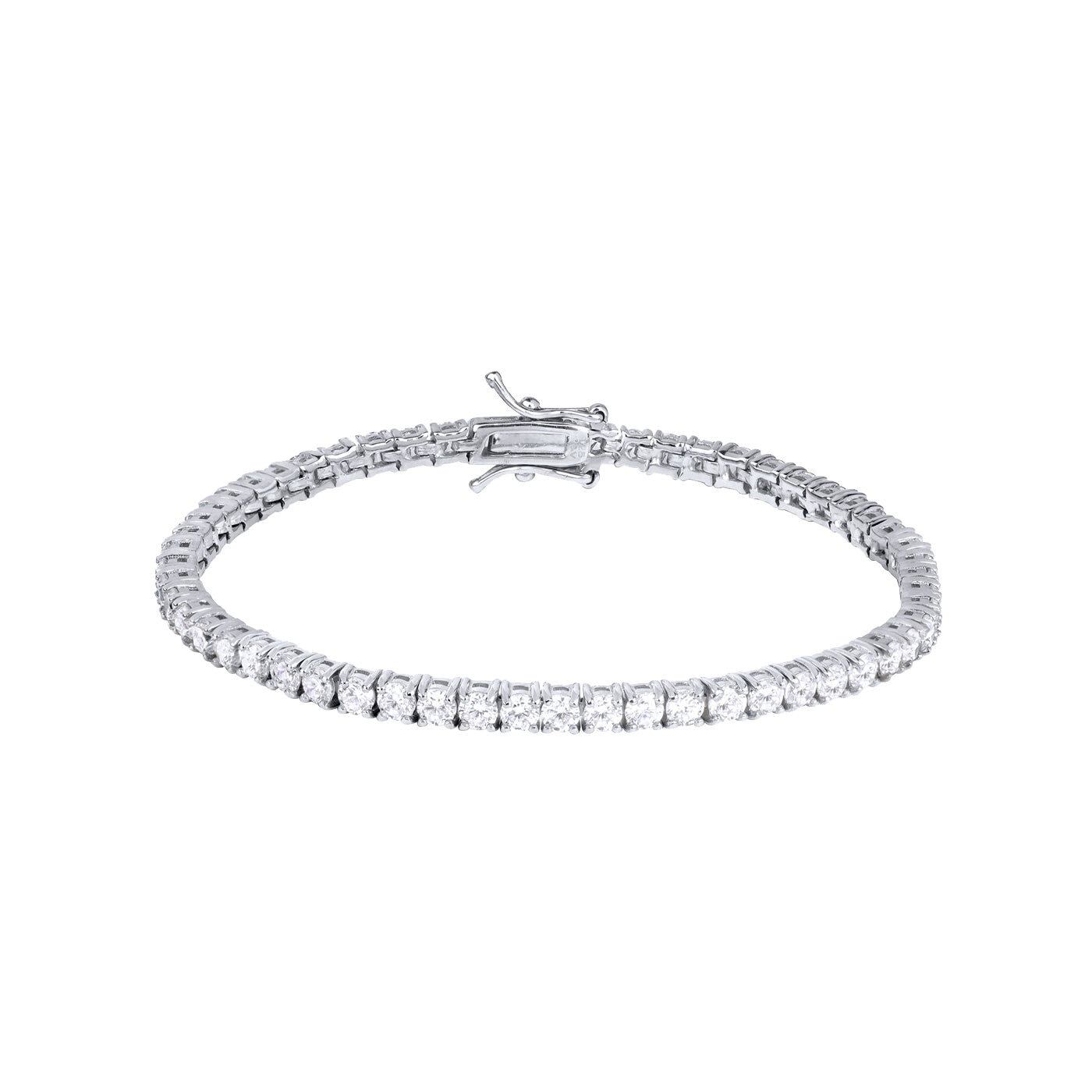 Platinum zirconia bracelet