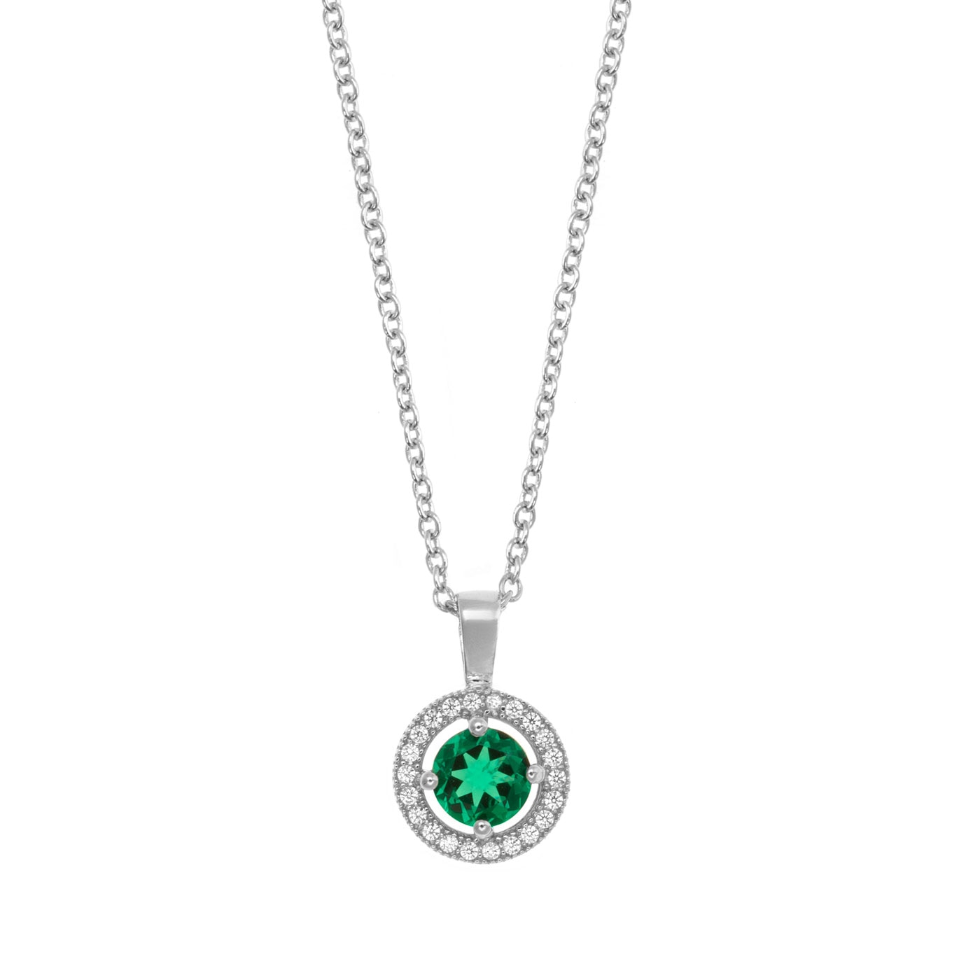 Zircons necklace green