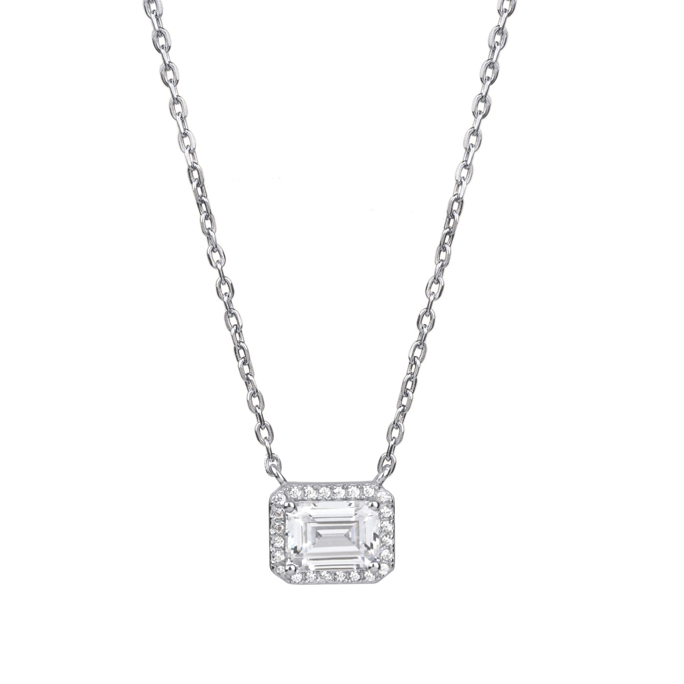 Zirkons necklace Silver 