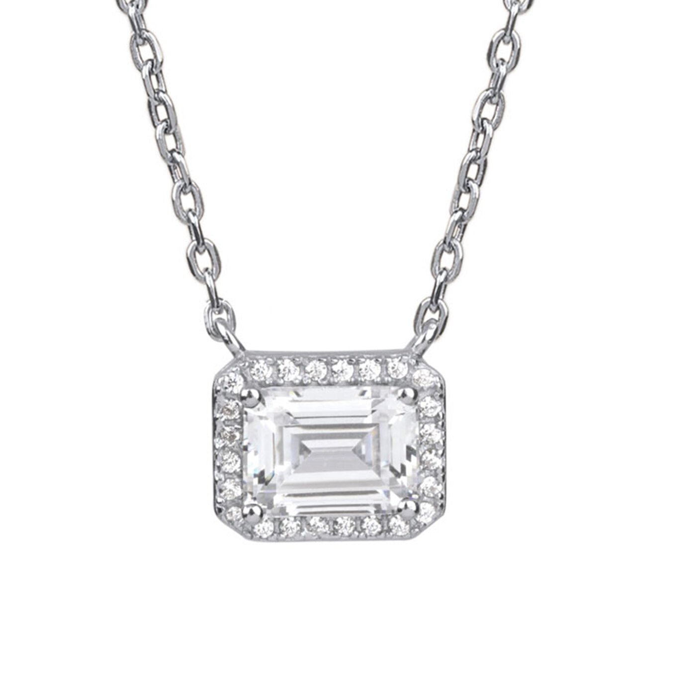 Zirkons necklace Silver 