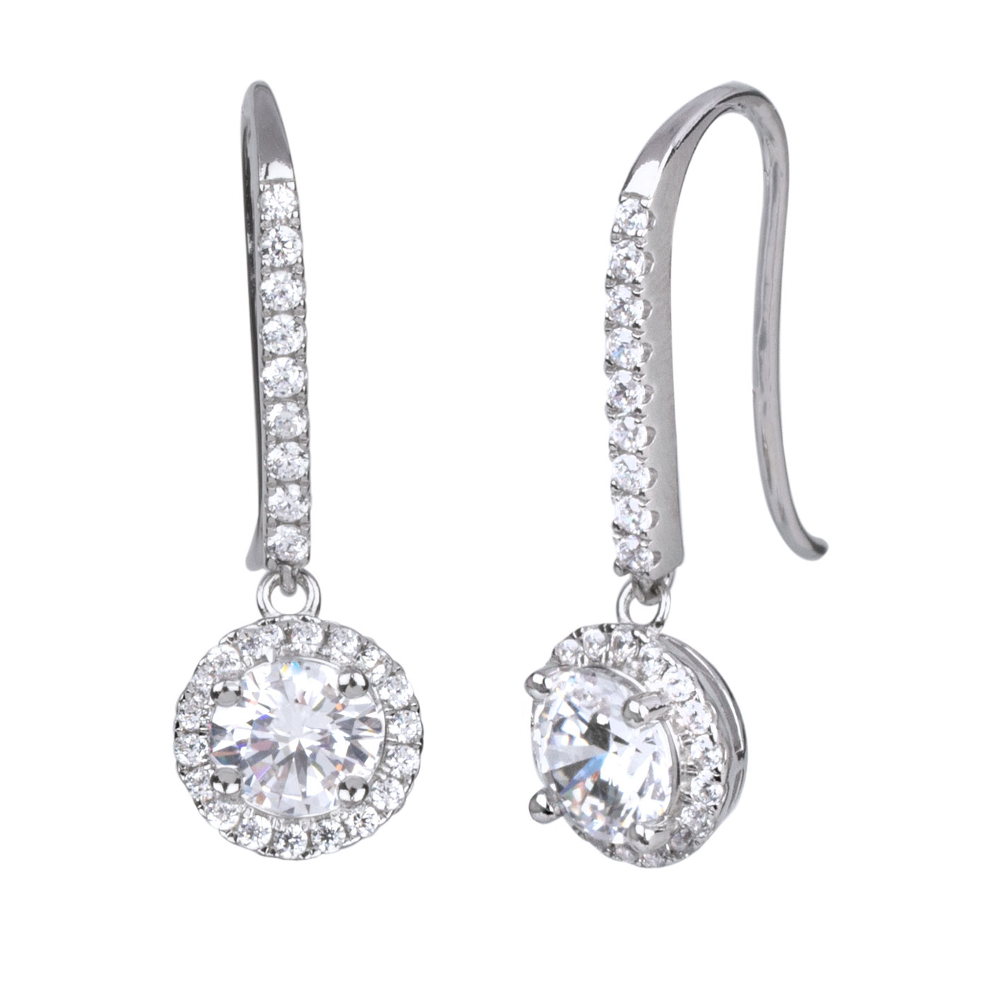 Zirkons earrings silver