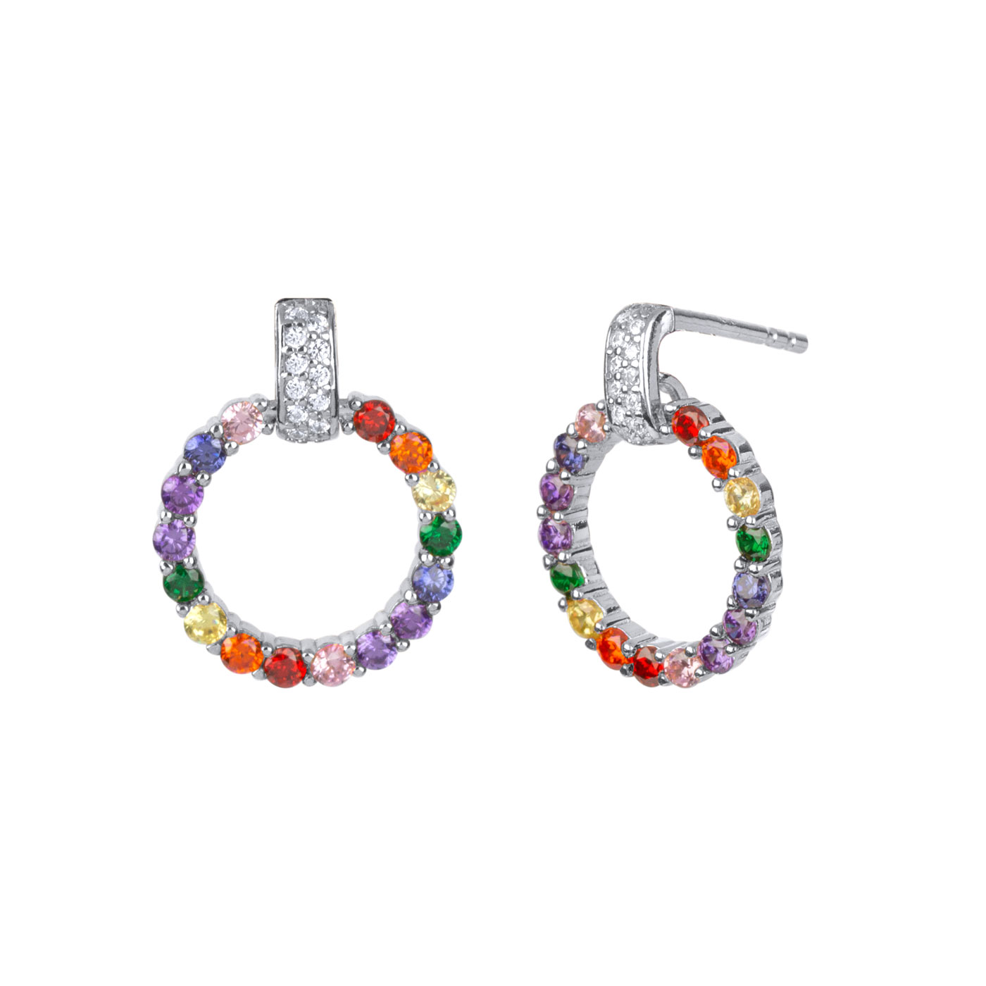 Zirkons earrings multicolor