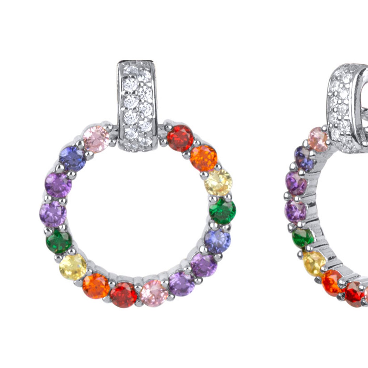 Zirkons earrings multicolor