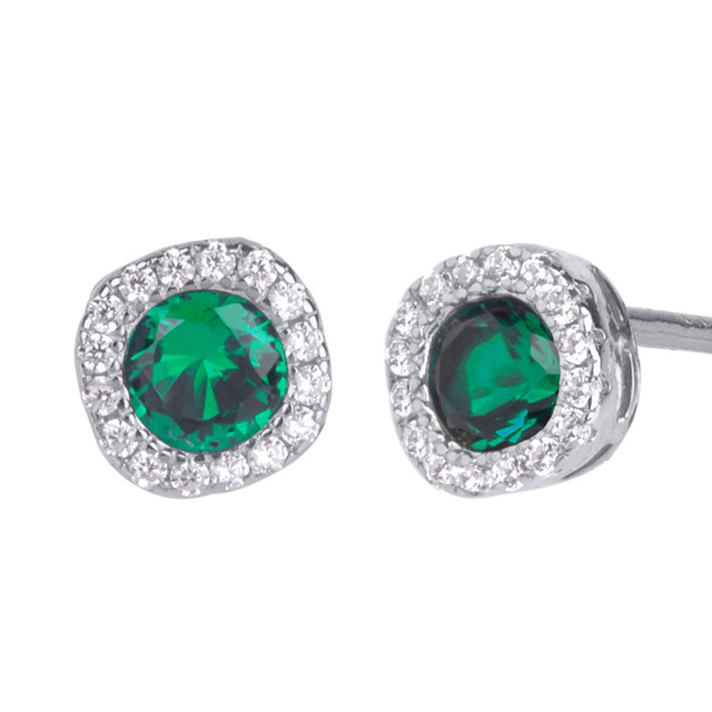 Zircons earrings Green
