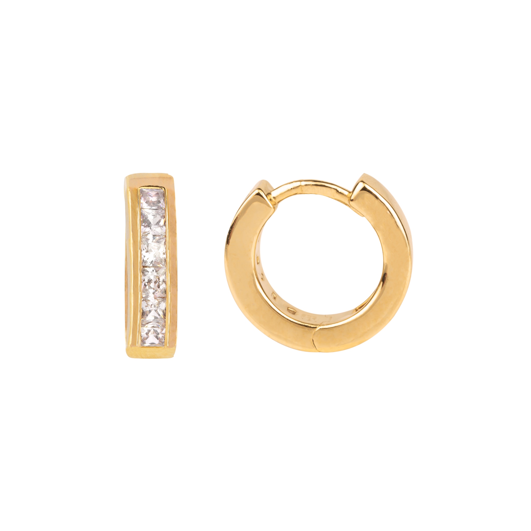 Zircons hoop earrings 