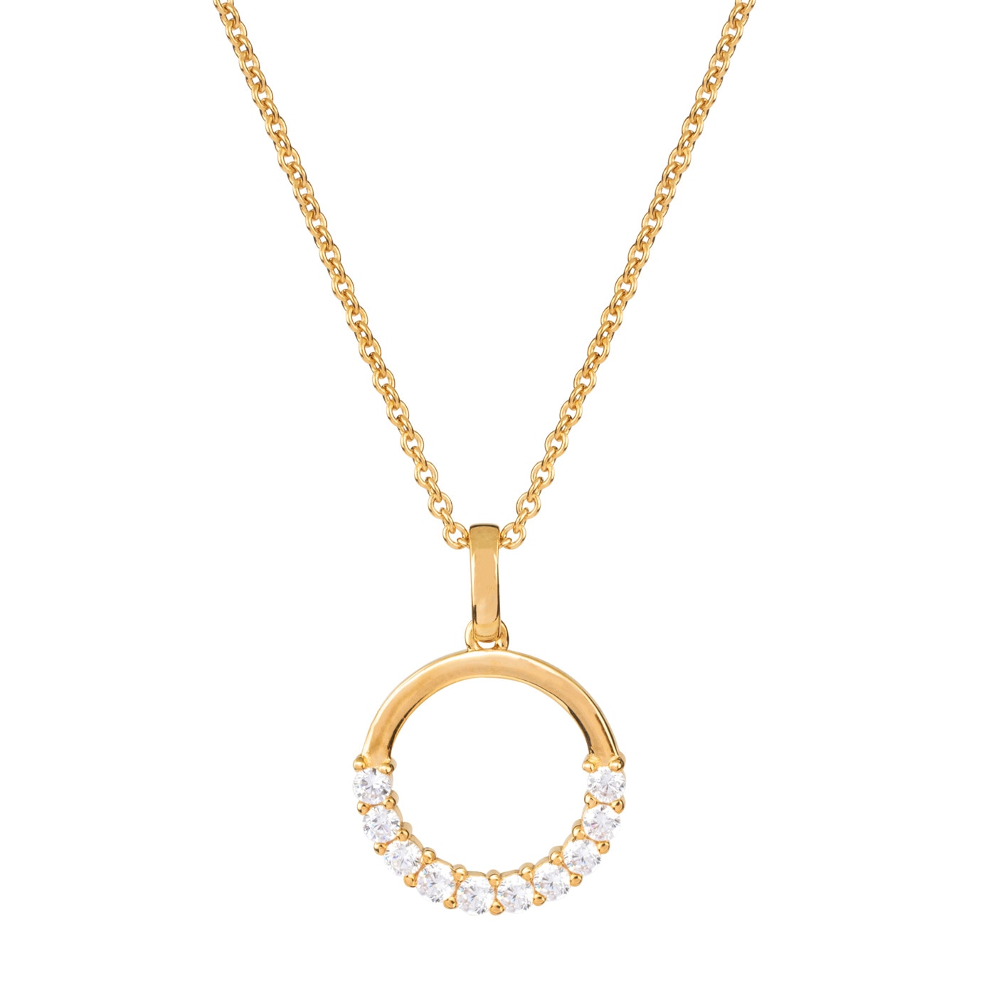 Circle zircons necklace