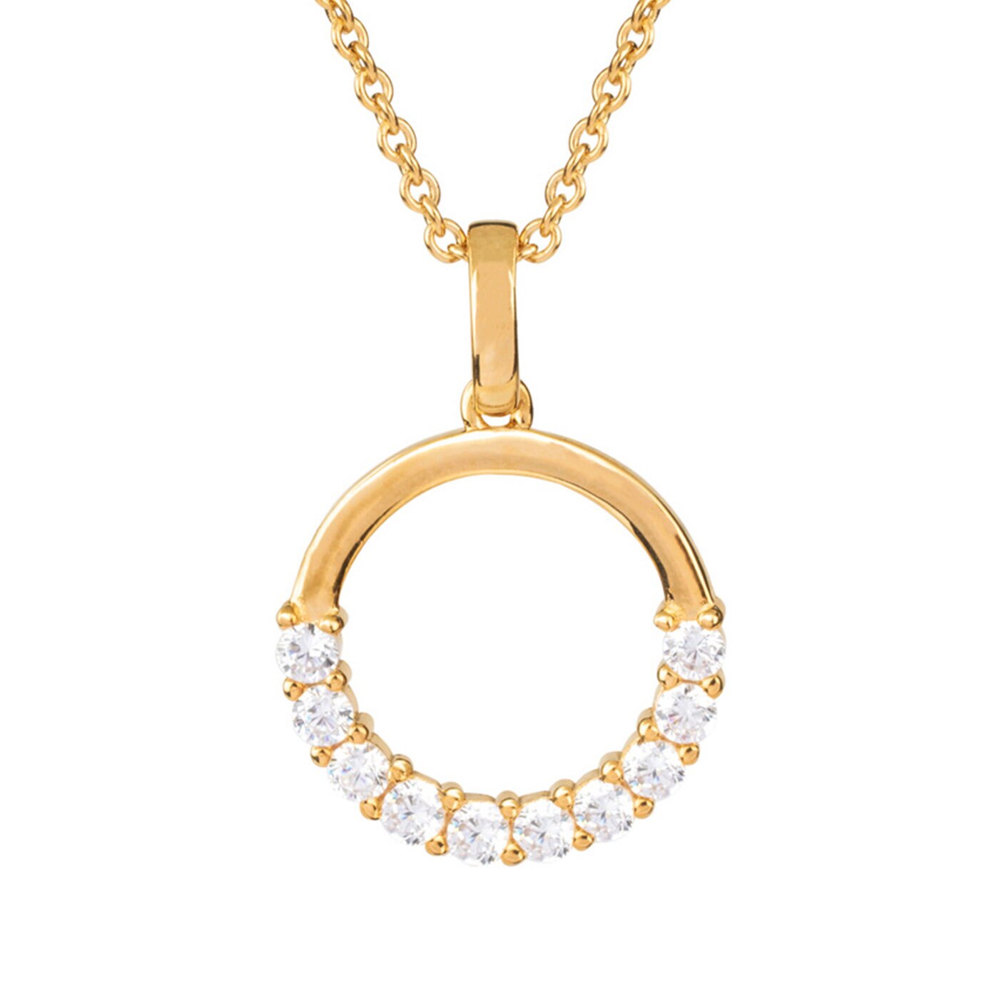 Circle zircons necklace