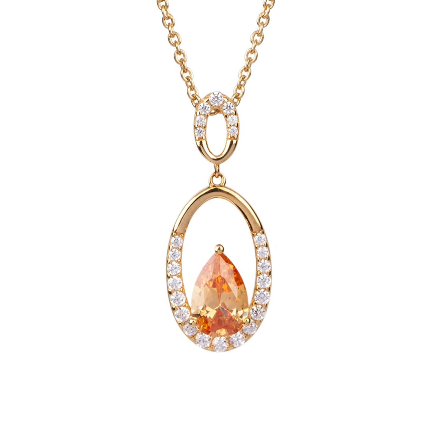 Zircons pendant champagne