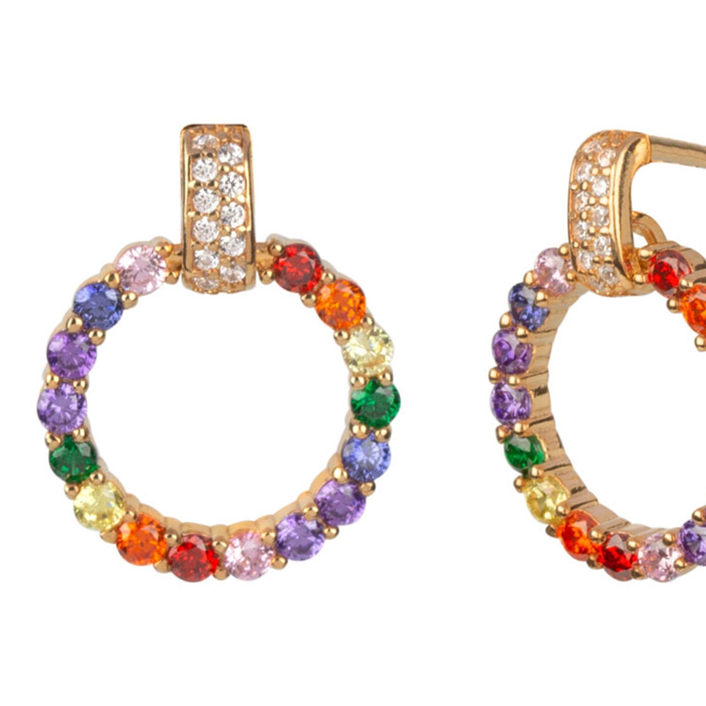 Zirkons earrings multicolor